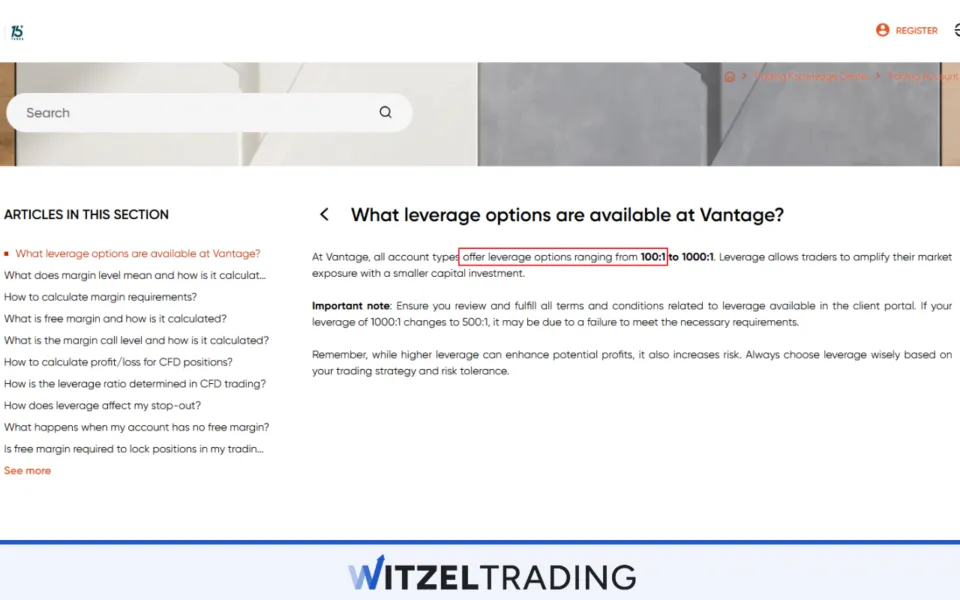Vantage Markets Leverage for Forex Swing Trading