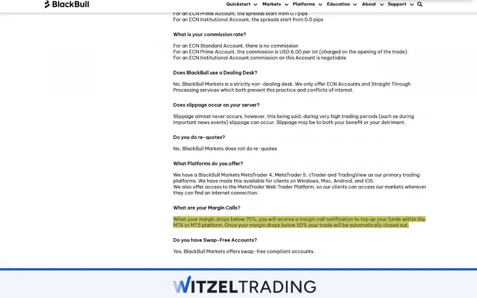 BlackBull Markets Negativ Balance Protection