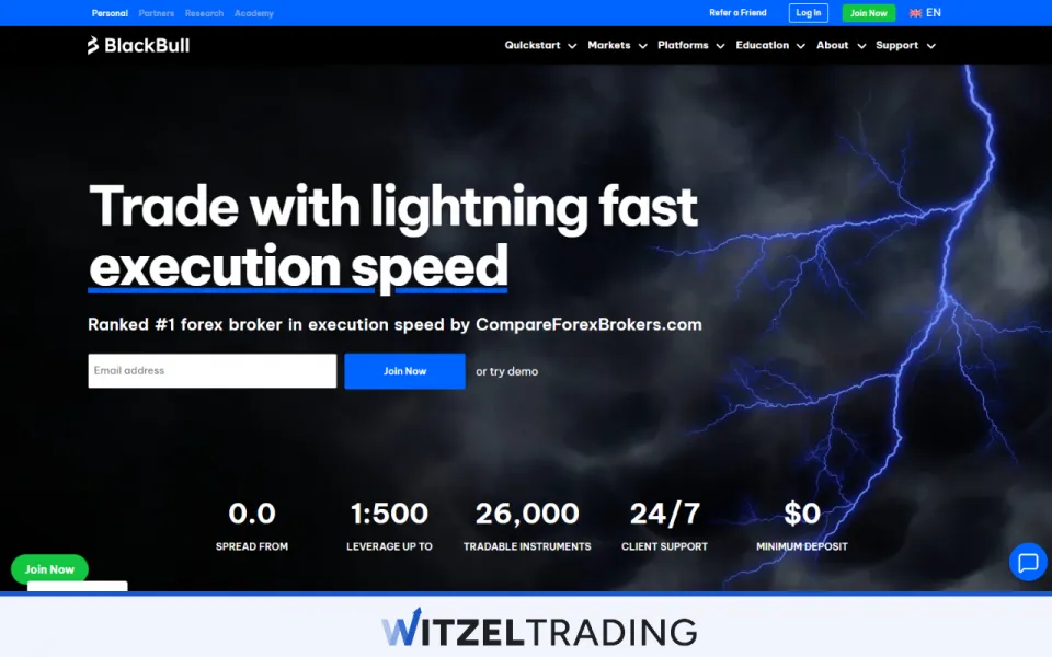 BlackBull Markets is a ECN broker with tight spreads