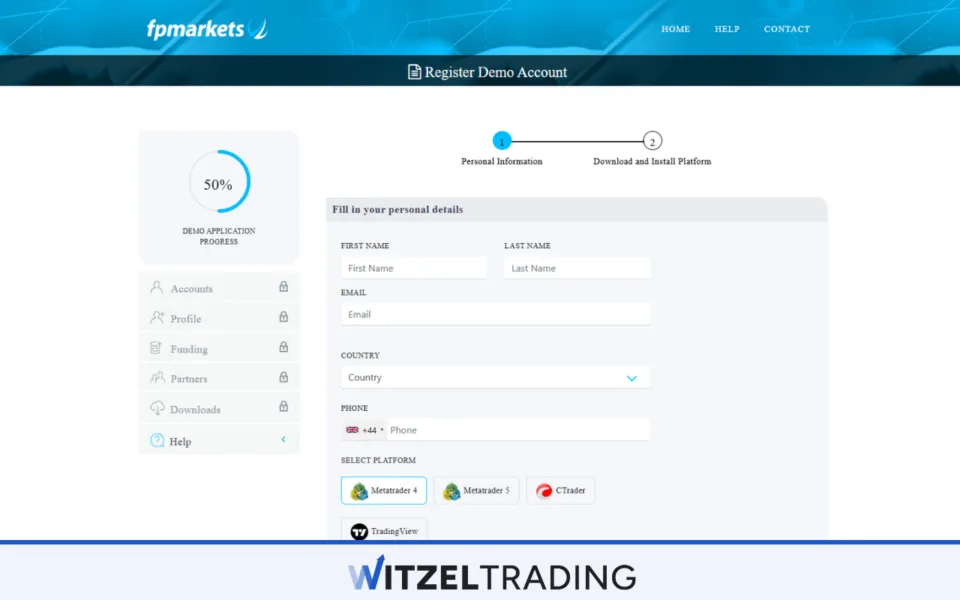 FP Markets Forex Demo Account Registration