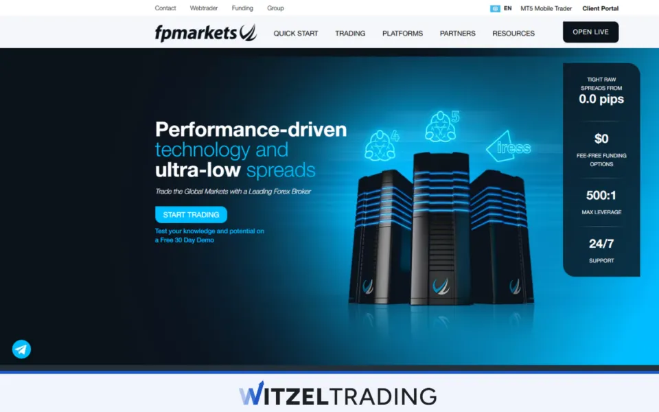 FP Markets Swing Trading Forex Broker