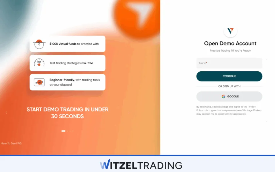 Registration Forex Demo Trading Accounts Vantage Markets