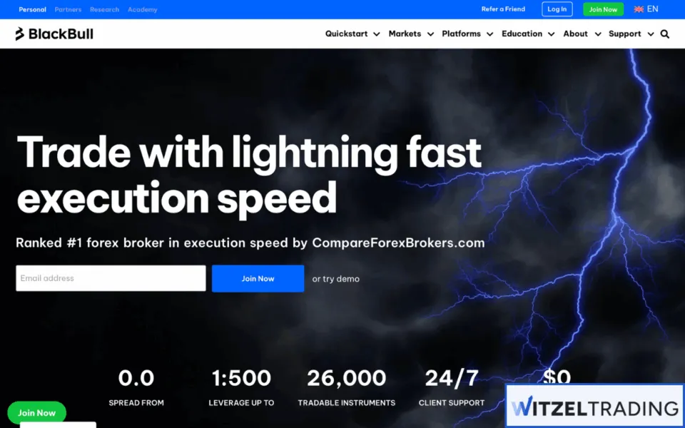 We recommend BlackBull Markets for Carry Trades