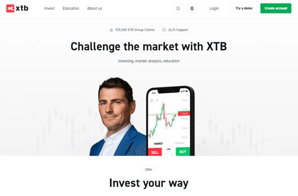 XTB website