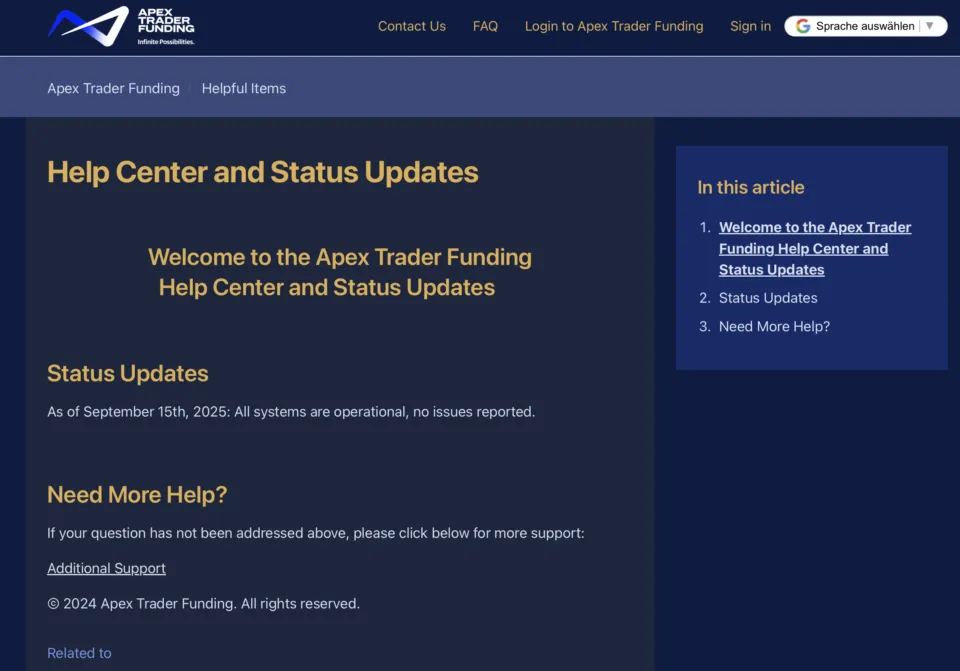 Apex Trader Funding Help Center