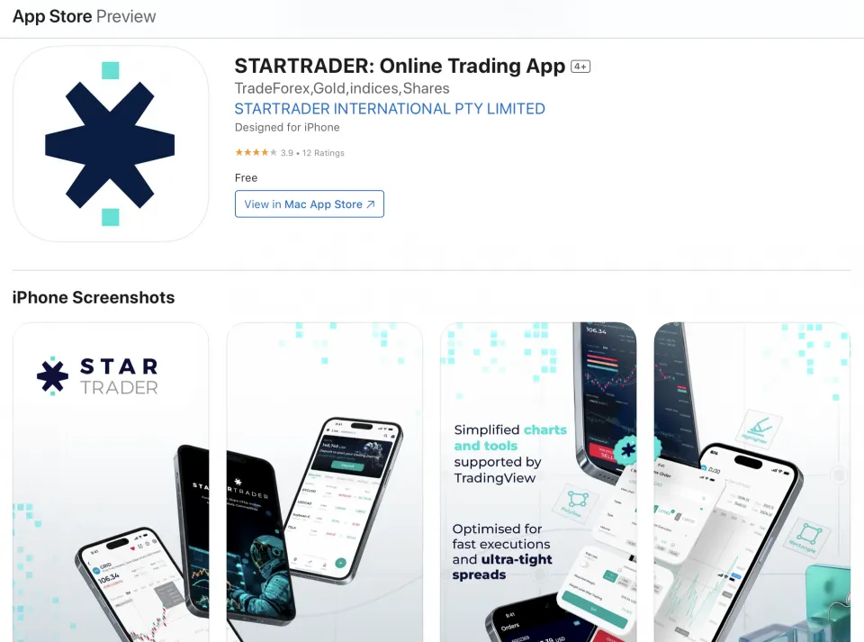 StarTrader iOS App for CFD Trading