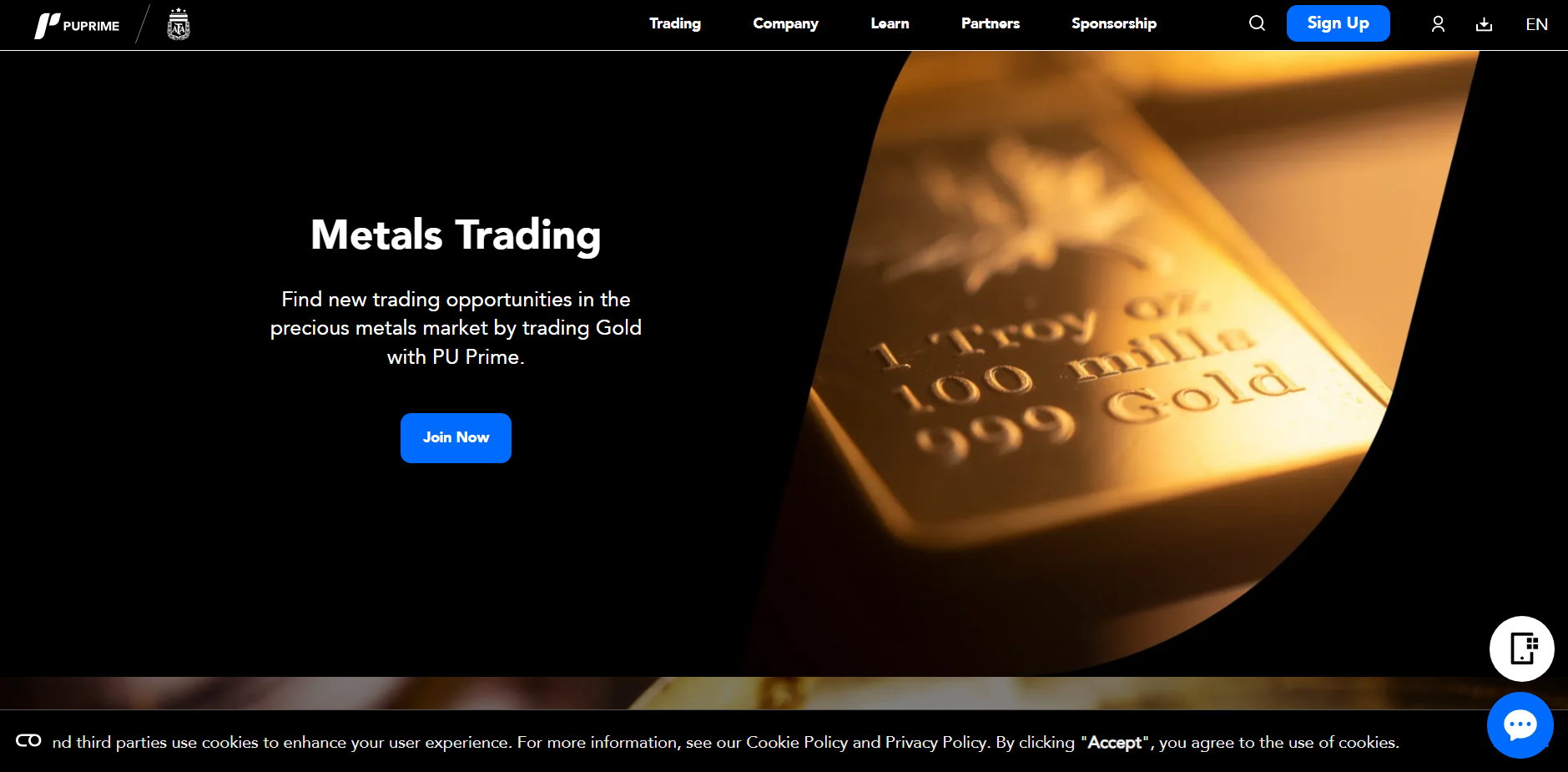 PU Prime - Gold Trading Broker to trade XAU/USD