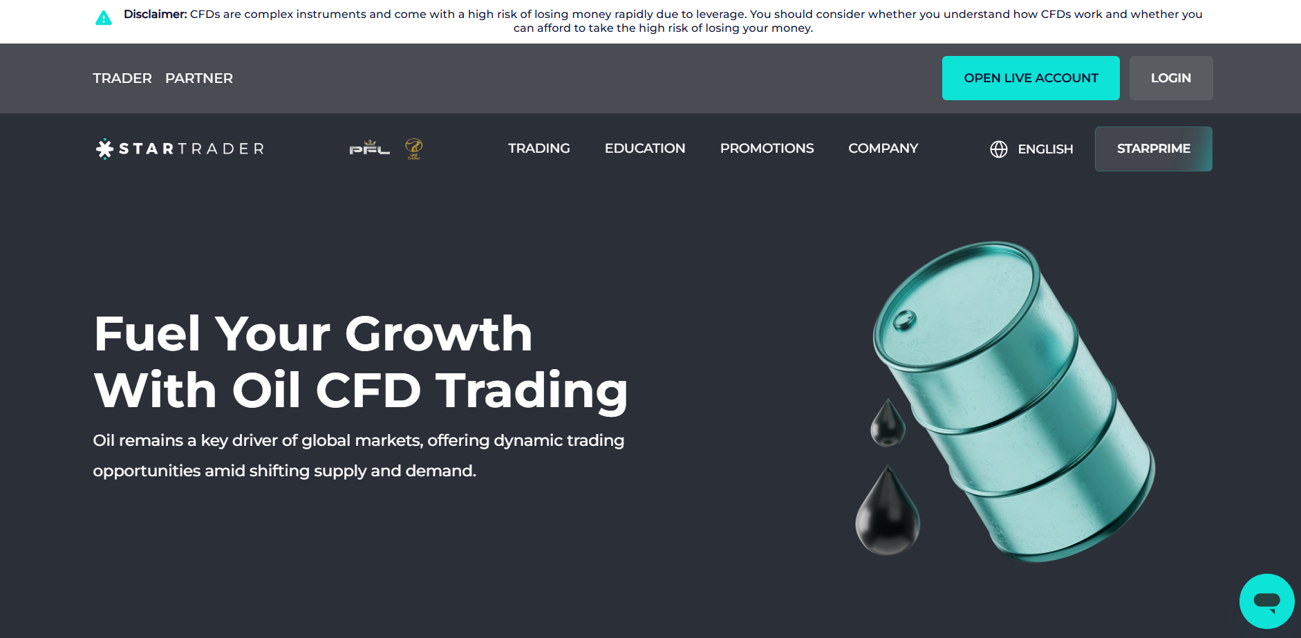 StarTrader Best Broker for Oil Trading